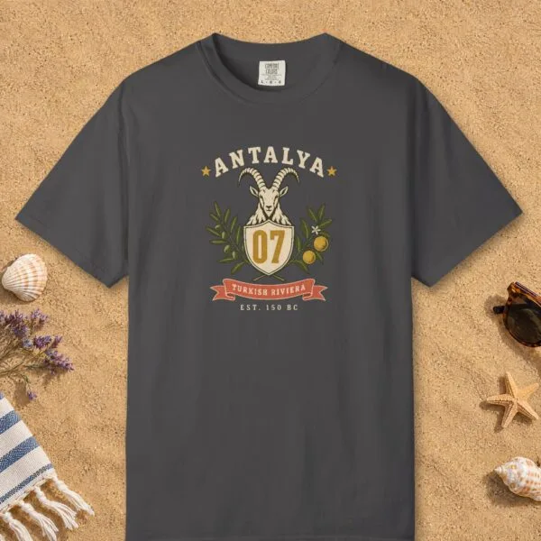antalya-07-crest-tee-graphite-front Antalya 07 Crest Tee