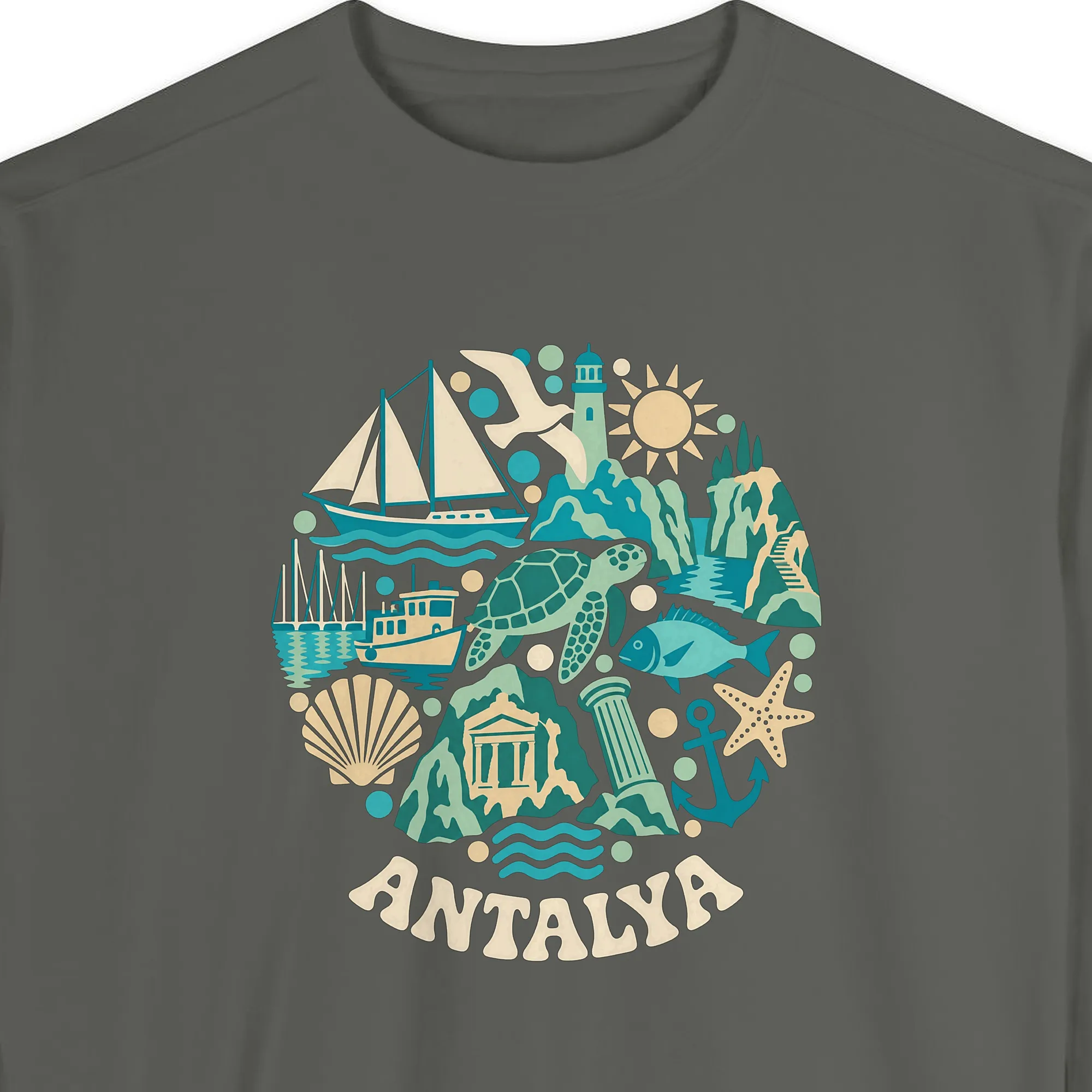 Antalya Blue Circle Night Sweatshirt