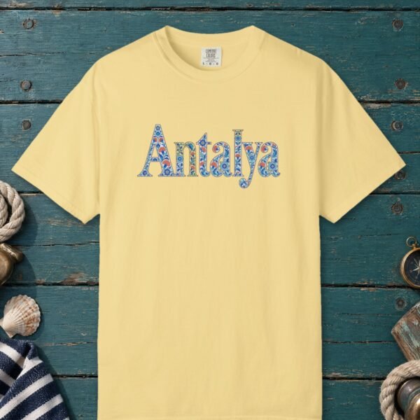 Antalya Blue Iznik Letters Tee