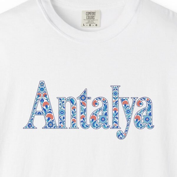 Antalya Blue Iznik Letters Tee