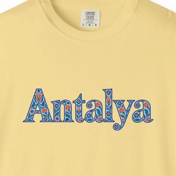 Antalya Blue Lace Script Tee