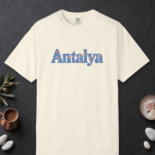 Antalya Blue Lace Script Tee