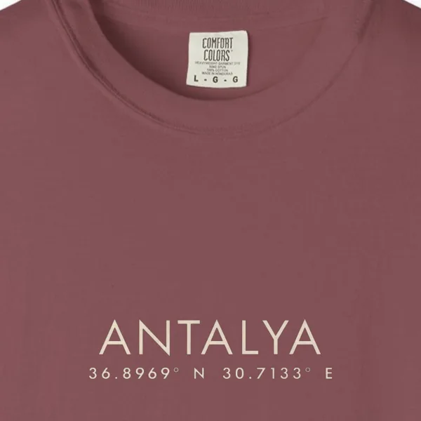 Antalya Coordinates Night Tee