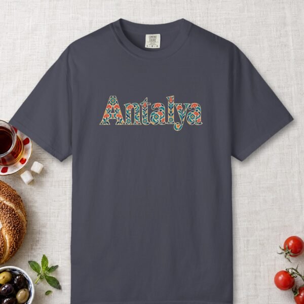 Antalya Flower Script Night Tee