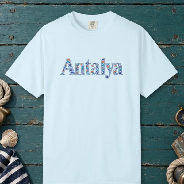 Antalya Iznik Blue Serif Tee