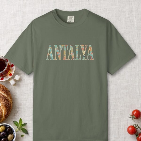 antalya-iznik-letters-night-tee-moss-front Antalya Iznik Letters Night Tee