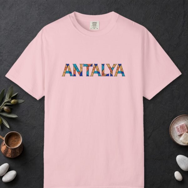 antalya-mosaic-color-letters-tee-blossom-front Antalya Mosaic Color Letters Tee