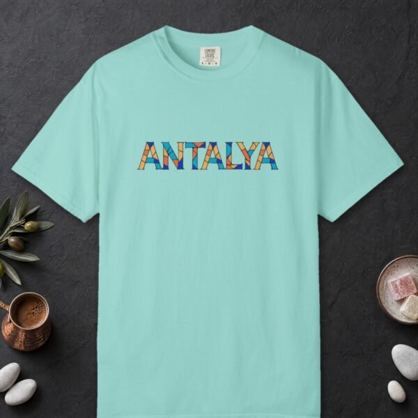 antalya-mosaic-color-letters-tee-chalky-mint-front Antalya Mosaic Color Letters Tee