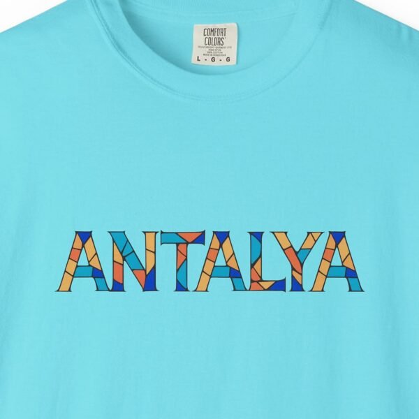 antalya-mosaic-color-letters-tee-lagoon-blue-chest Antalya Mosaic Color Letters Tee