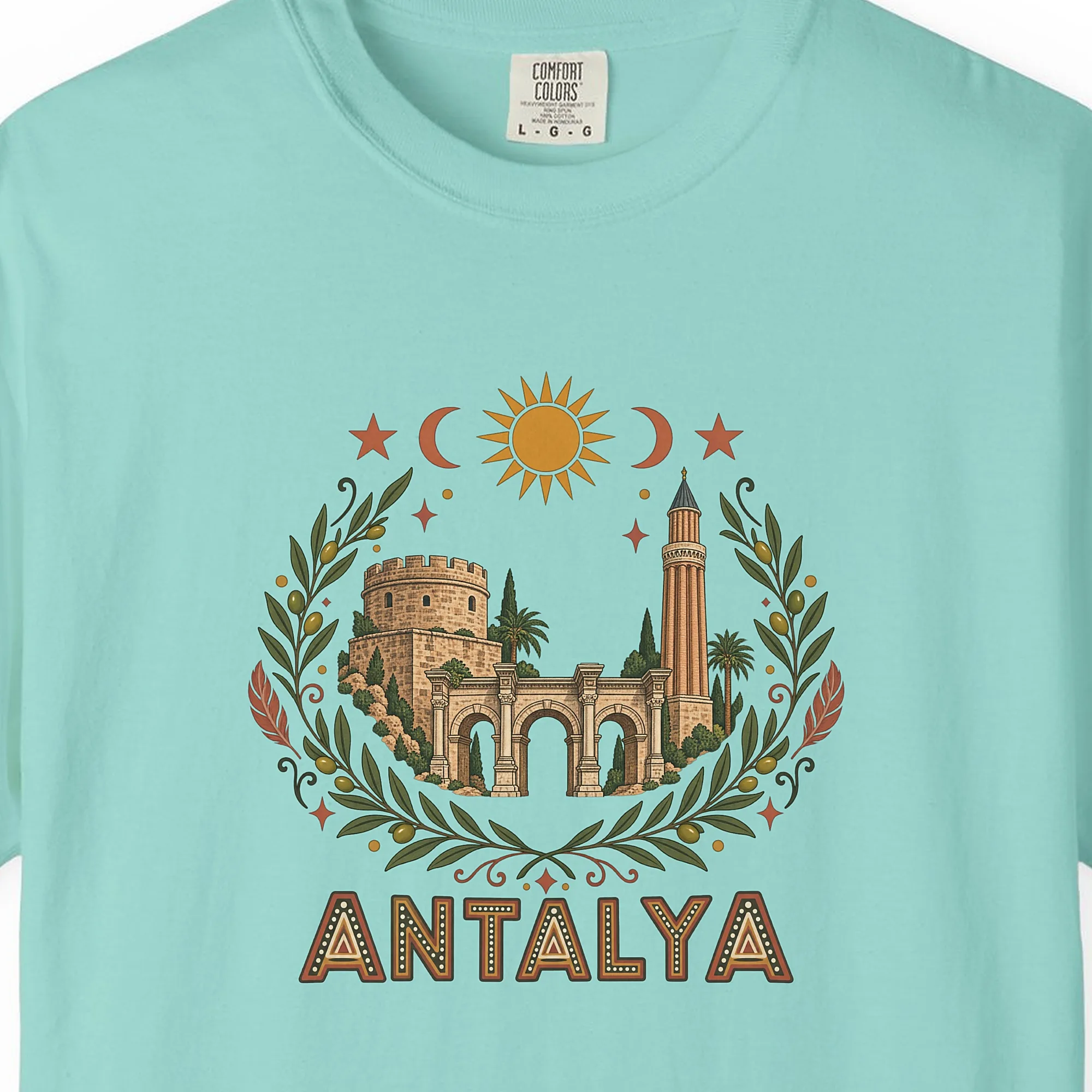 Antalya Olive Wreath Tee