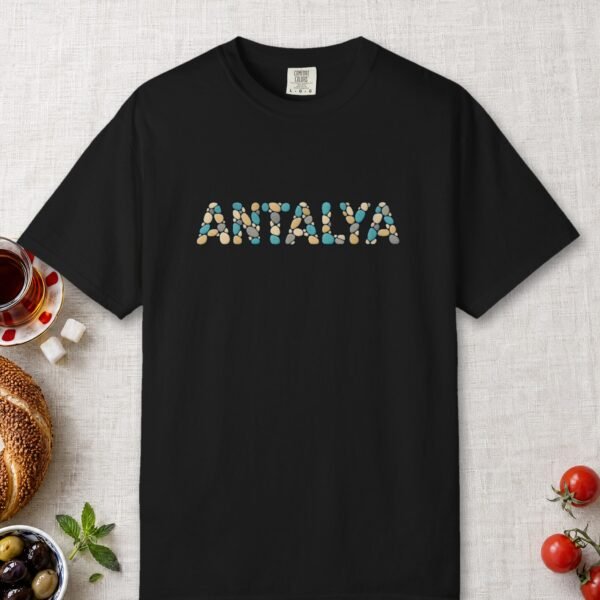 antalya-pebble-mosaic-night-tee-black-front Antalya Pebble Mosaic Night Tee