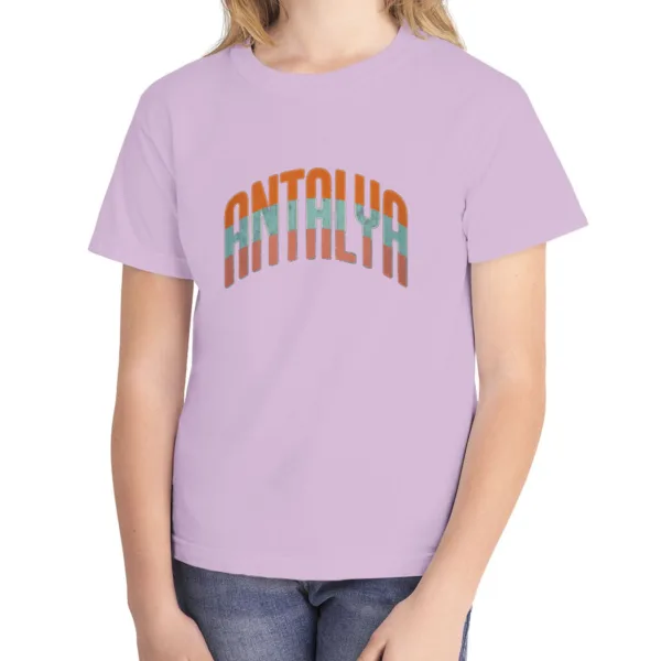 antalya-retro-stripe-arch-kids-tee-orchid-front Antalya Retro Stripe Arch Kids Tee
