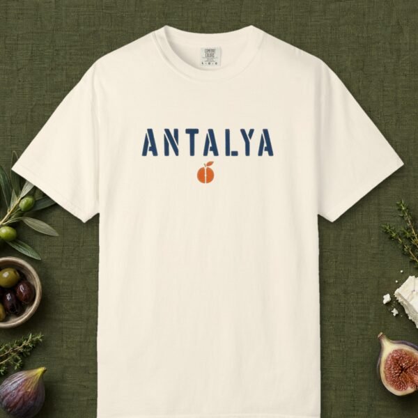 antalya-stencil-orange-tee-ivory-front Antalya Stencil Orange Tee