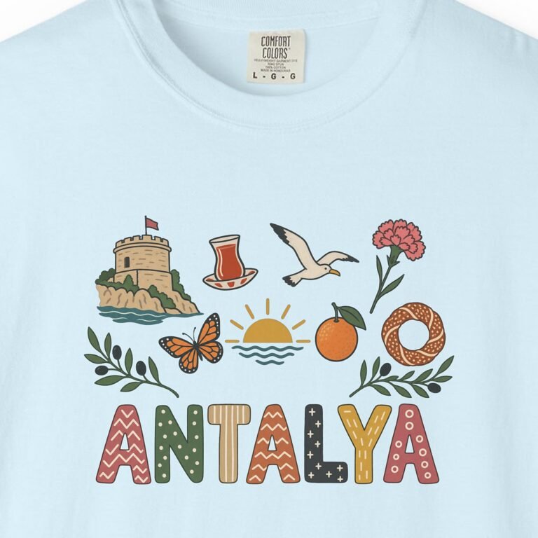 Antalya Tower and Çay Letters Tee