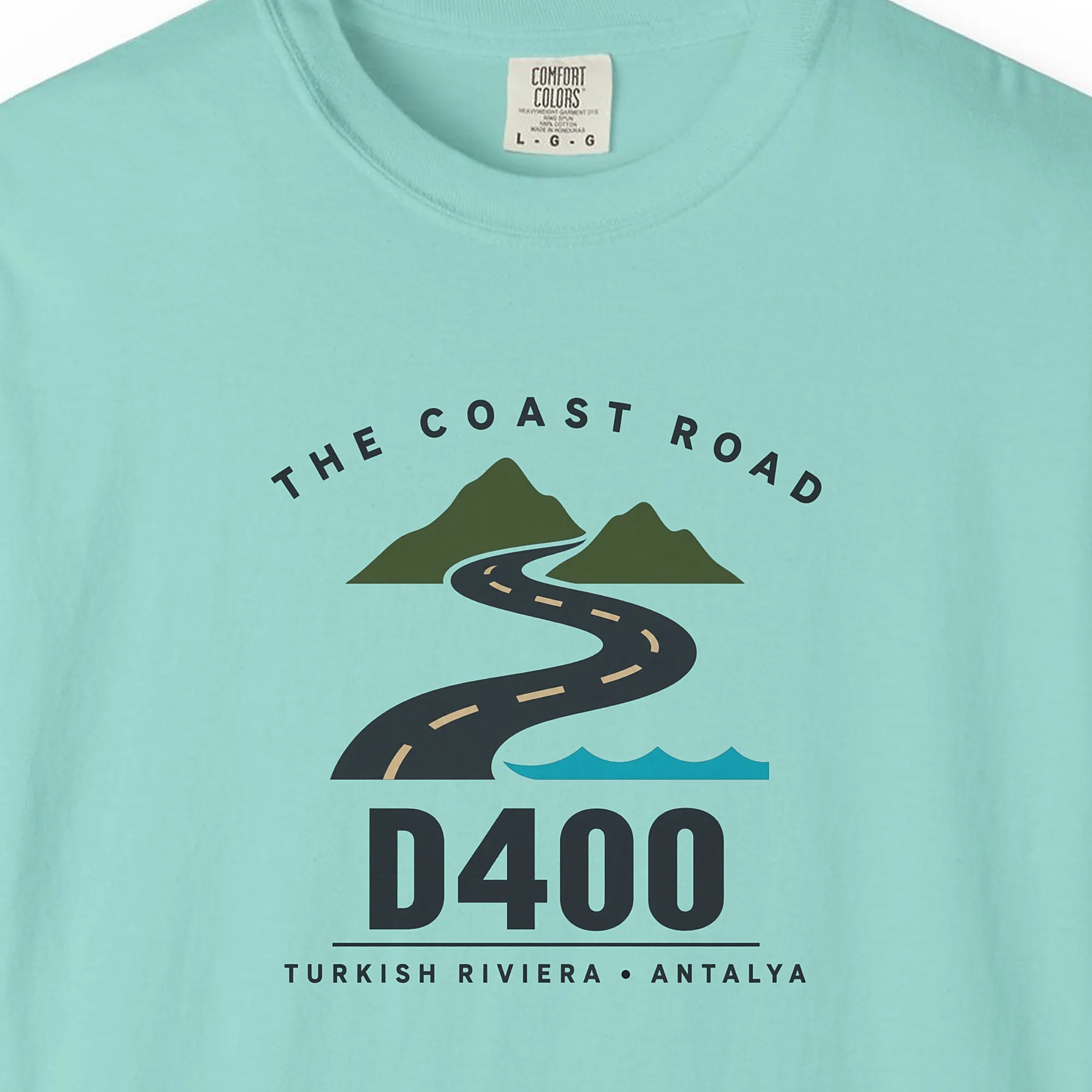 d400-coast-road-tee-chalky-mint-chest D400 Coast Road Tee