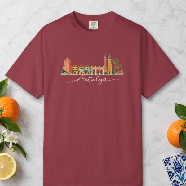 Kaleiçi Skyline Sketch Night Tee