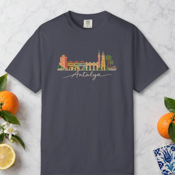 Kaleiçi Skyline Sketch Night Tee