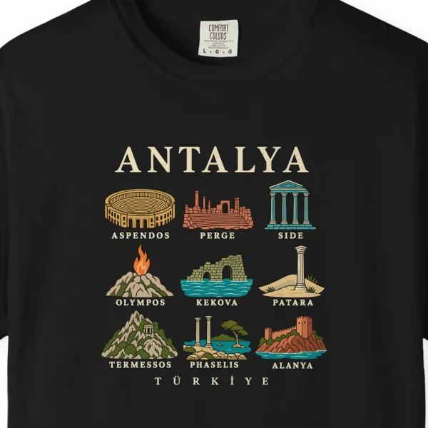 Nine Ancient Sites Night Tee