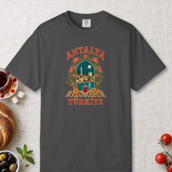 old-town-at-night-arch-tee-graphite-front Old Town at Night Arch Tee