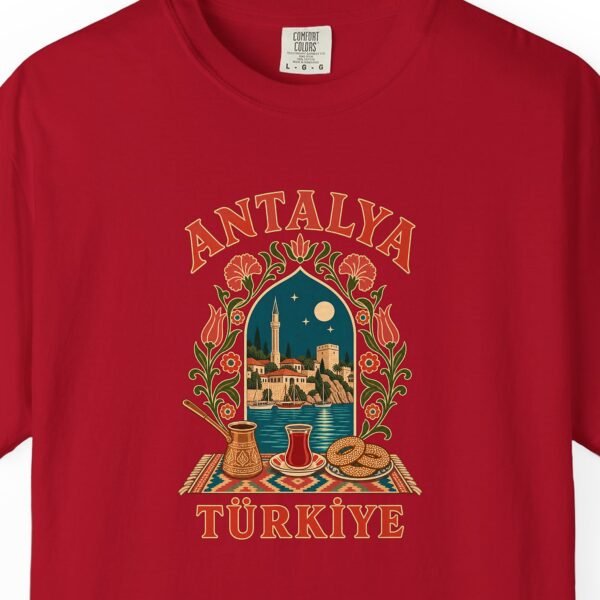 old-town-at-night-arch-tee-red-chest Old Town at Night Arch Tee