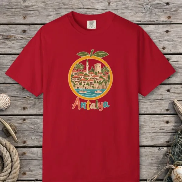 Old Town in an Orange Night Tee