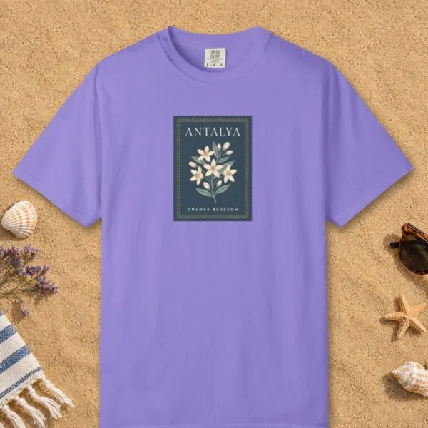 Orange Blossom Navy Stamp Night Tee