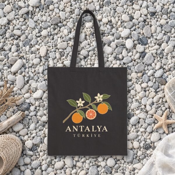 orange-branch-night-tote-black-front Orange Branch Night Tote