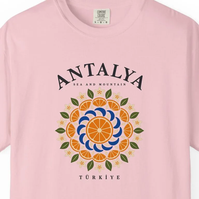 Orange Mandala Sea and Mountain Tee