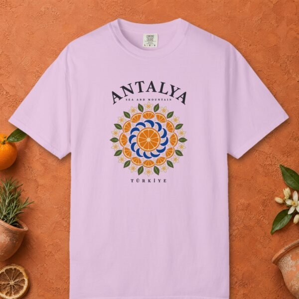 Orange Mandala Sea and Mountain Tee