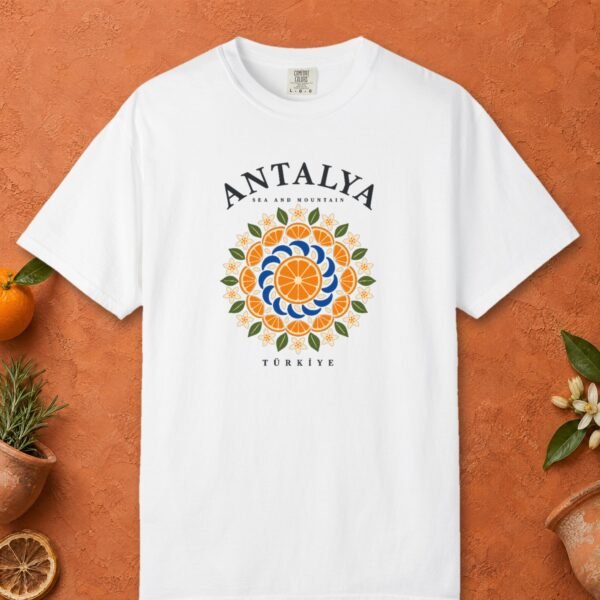 Orange Mandala Sea and Mountain Tee