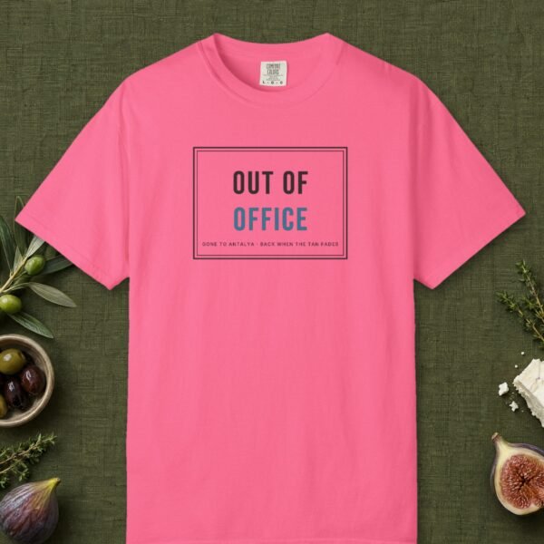 out-of-office-day-tee-crunchberry-front Out of Office Day Tee