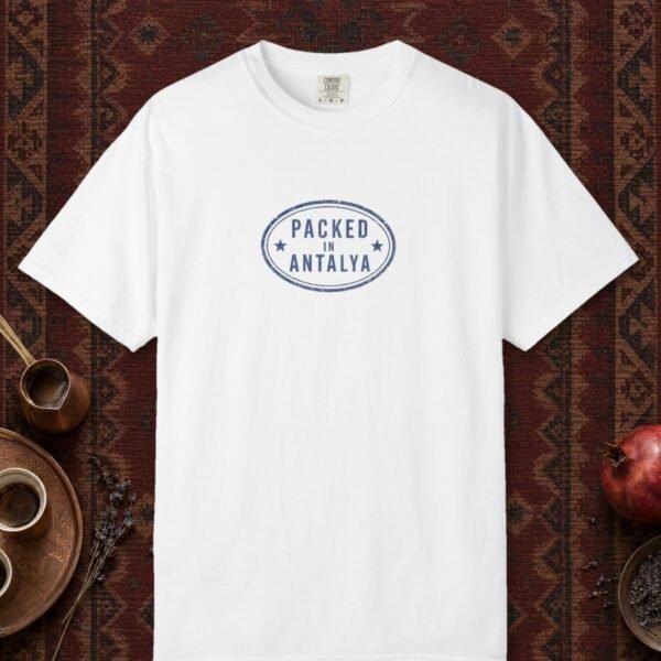 Packed in Antalya Blue Stamp Tee