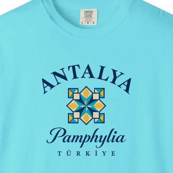 pamphylia-tee-lagoon-blue-chest Pamphylia Tee