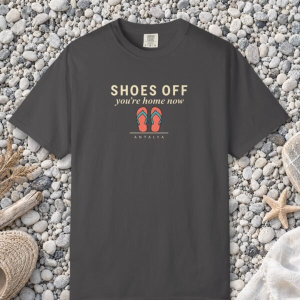 shoes-off-tee-graphite-front Shoes Off Tee