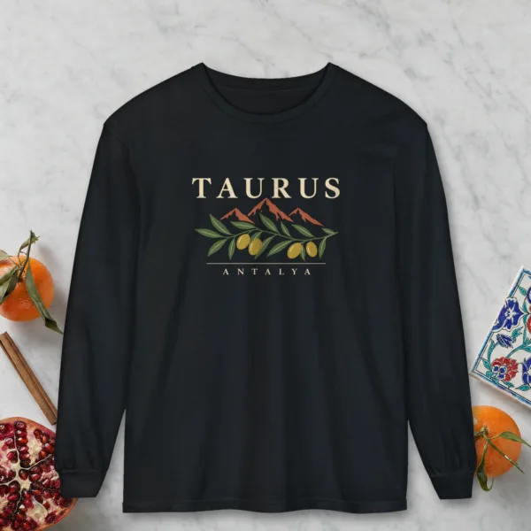 Taurus Olive Long Sleeve Tee