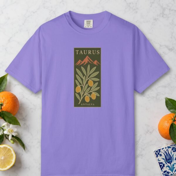 taurus-olive-panel-night-tee-violet-front Taurus Olive Panel Night Tee