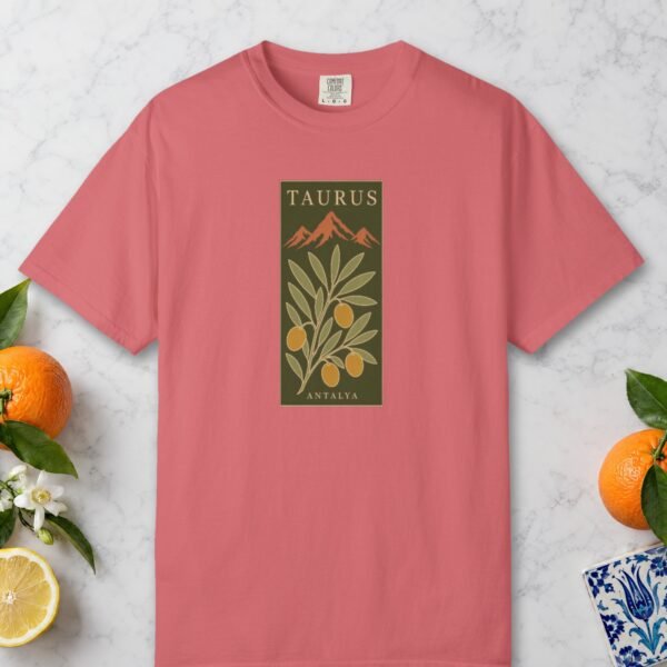 taurus-olive-panel-night-tee-watermelon-front Taurus Olive Panel Night Tee