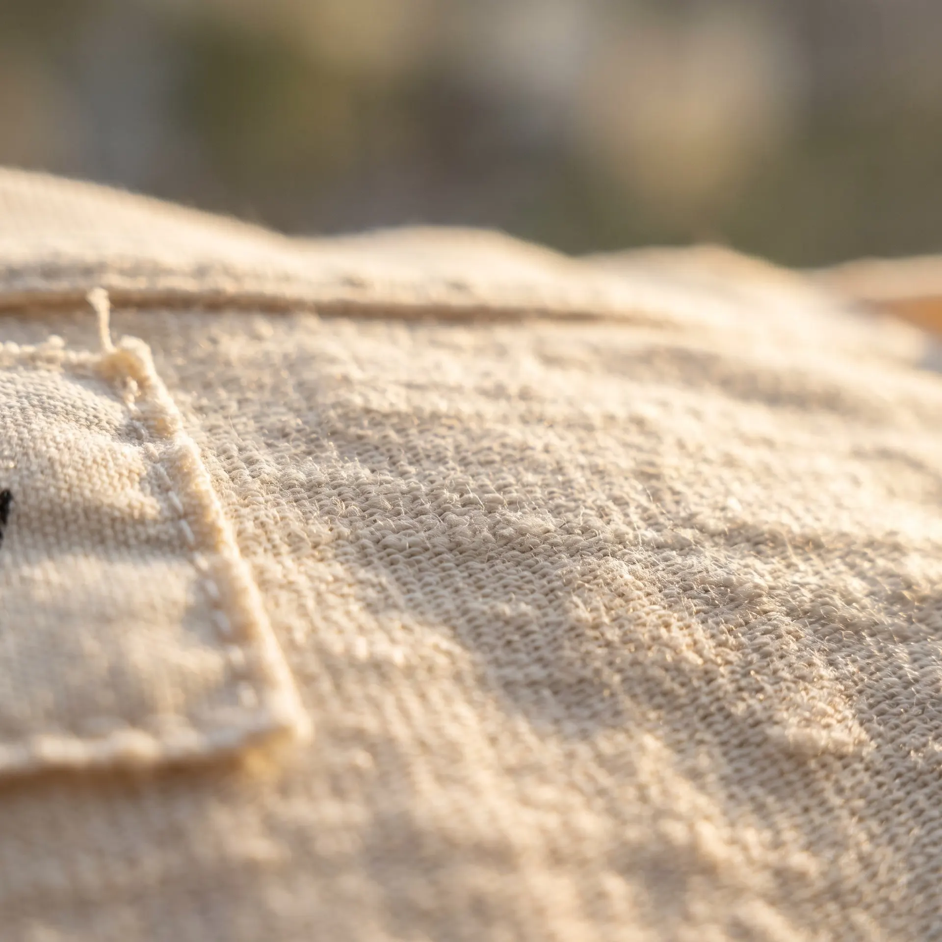 Close-up of the heavyweight garment-dyed cotton